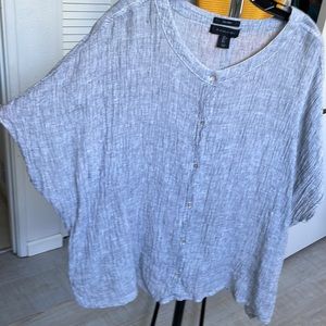 Minimalist linen blouse